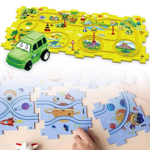 Kids Educational Puzzle Track Car Play Set