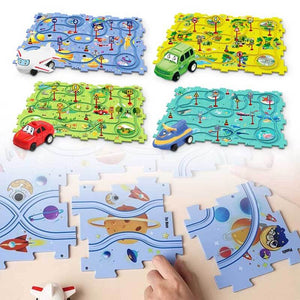 Kids Educational Puzzle Track Car Play Set